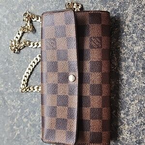 Louis Vuitton Authentic Leather Damier Long Wallet